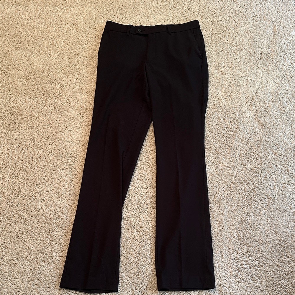 Apt 9 men’s black dress Pants stretch waist slim fit premier flex 30 x 36